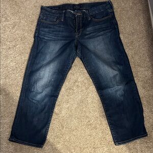 Lucky Brand Women's Deep Indigo Cropped Jeans Relaxed Fit